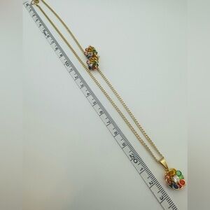 Multicolor Gemstone Pendant Necklace